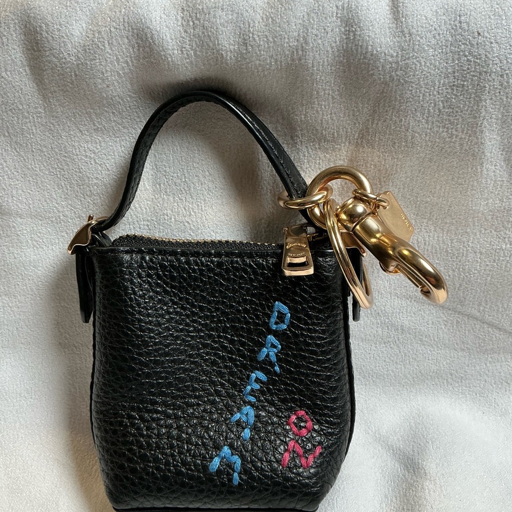 Coach Black Mini Bag with Stitching - Picture 2 of 5